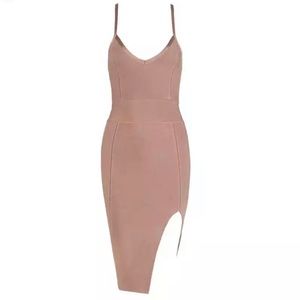 Nude Bandage Bodycon Dress